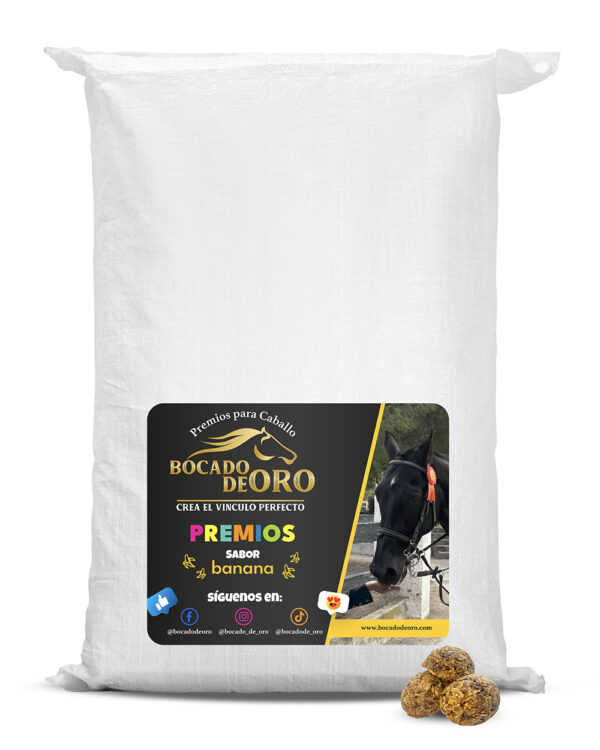 Premios para Caballos sabor Banana - costal 10 kg