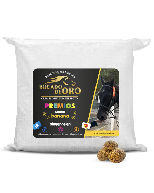 Premios para Caballos sabor Banana - costal 5 kg