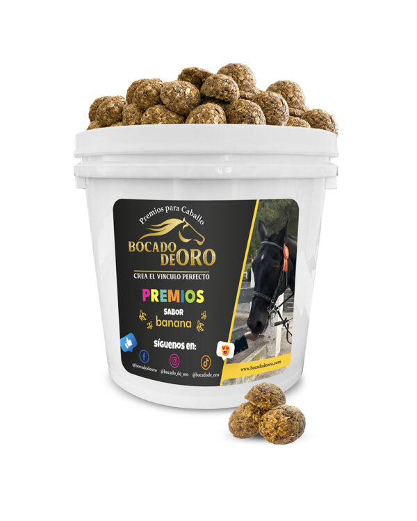 Premios para Caballos sabor Banana - cubeta 2 kg